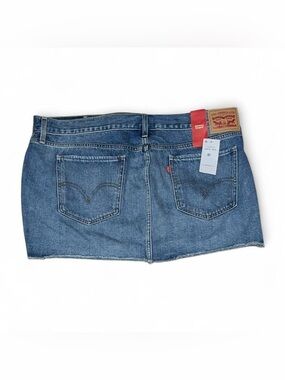 Levis Icon Denim Mini Skirt Distressed